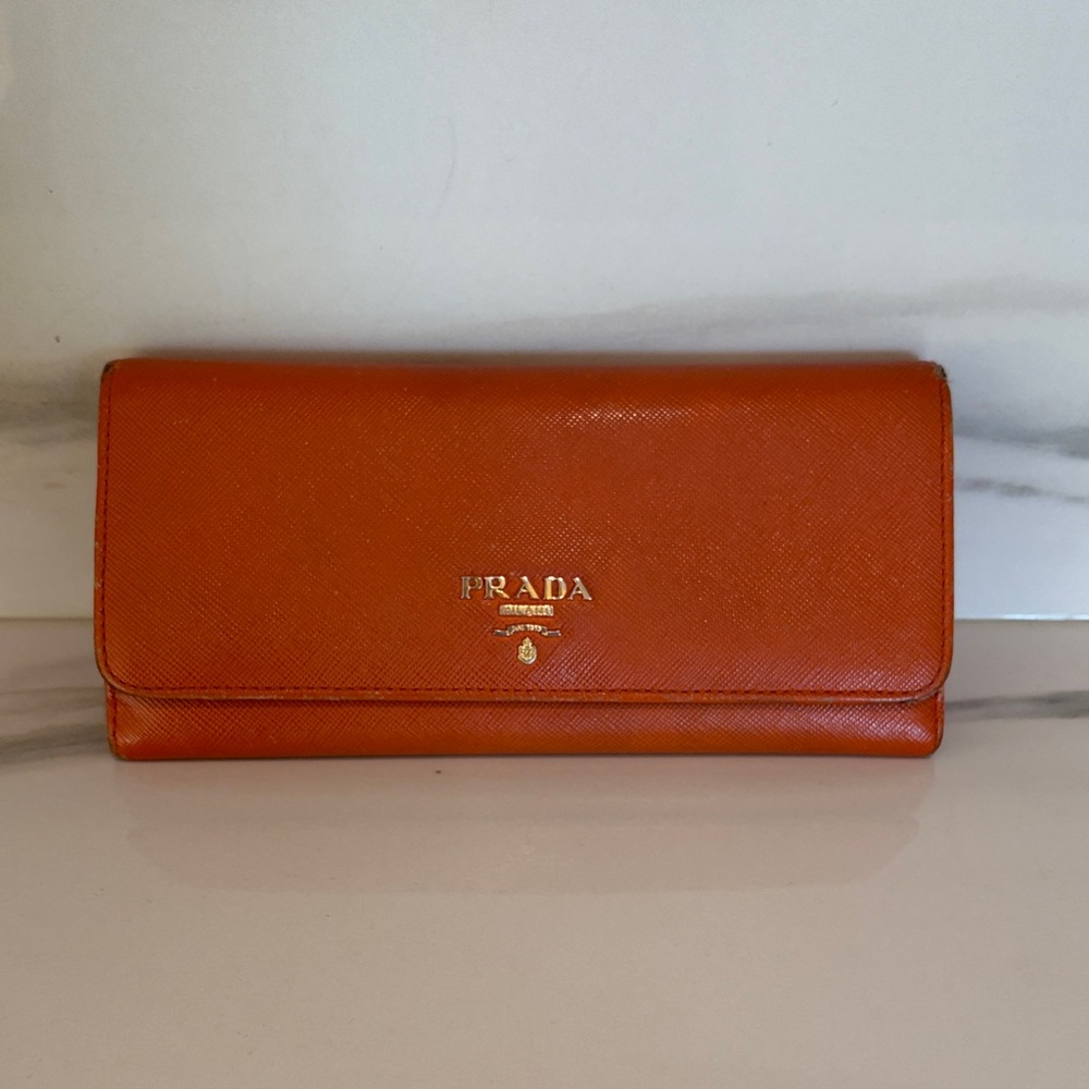 Prada Vibrant Orange Women's Wallet